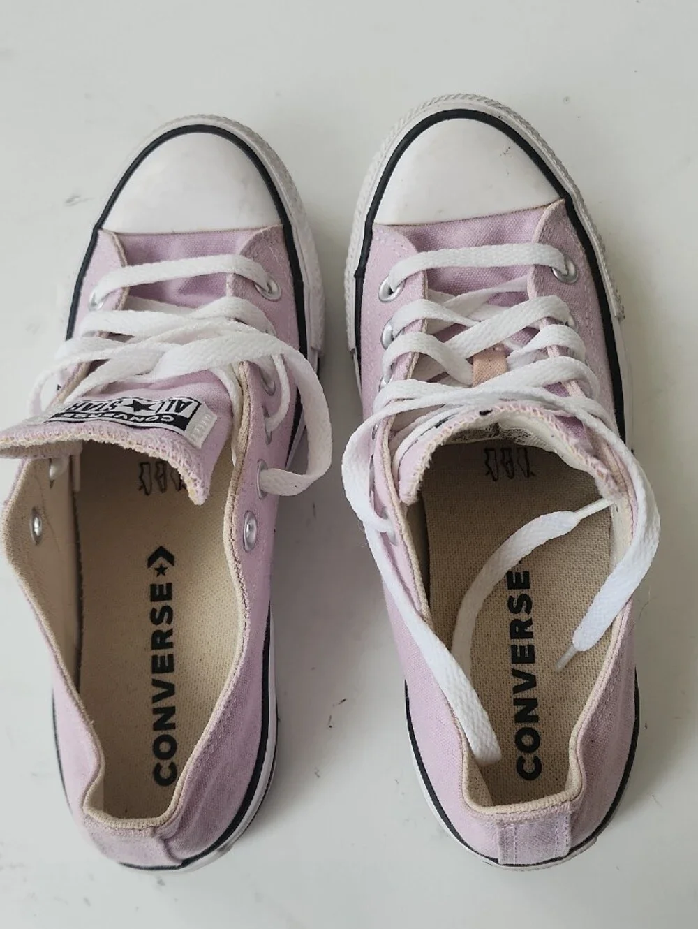 Converse Kids Low Top Sneakers - Light Pink Canvas